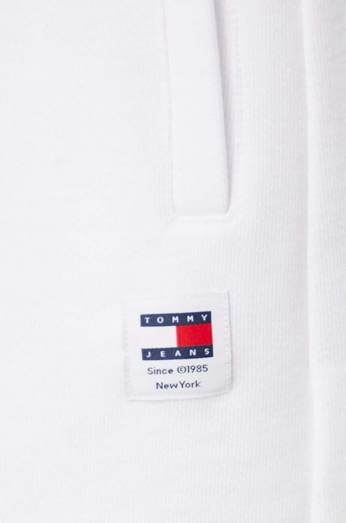 Szorty bawełniane Tommy Jeans DW0DW17772 biały