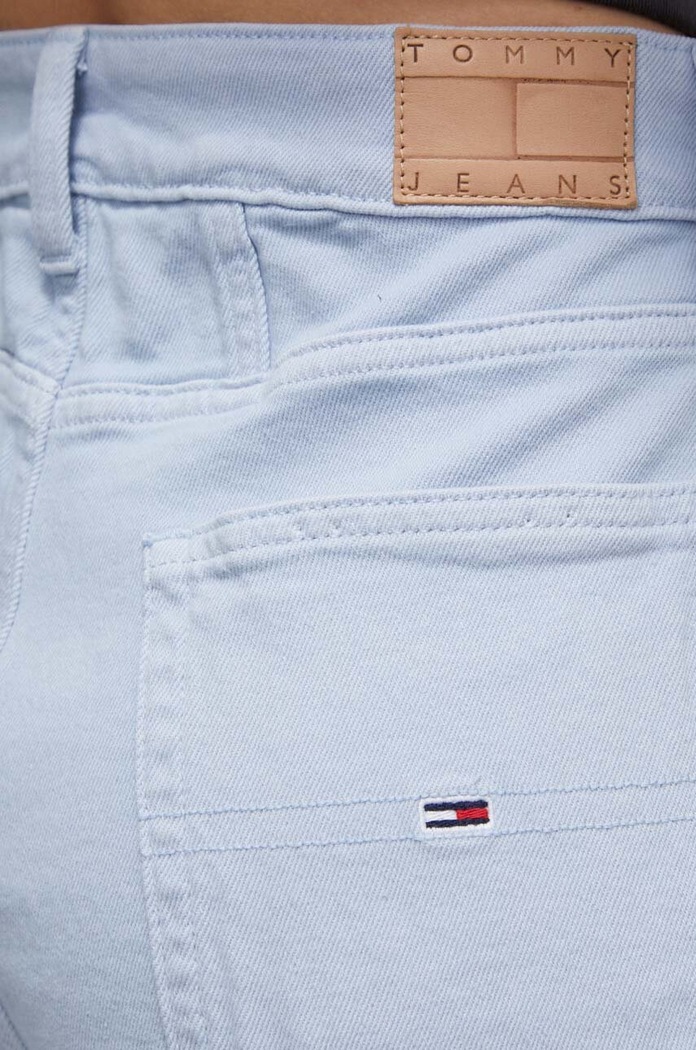 Rifľové krátke nohavice Tommy Jeans modrá DW0DW17779