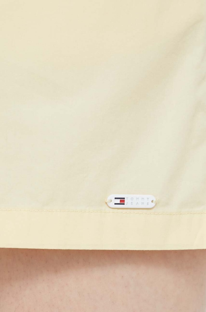 Bavlněné šortky Tommy Jeans žlutá DW0DW17778