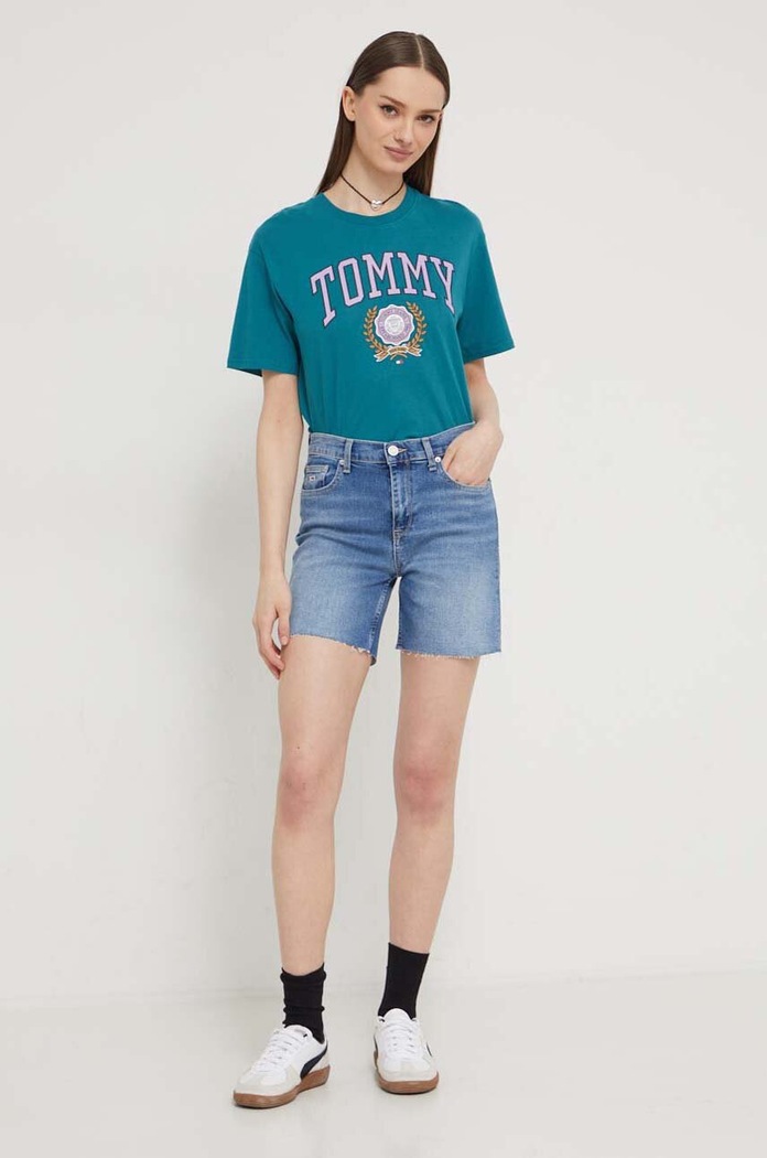 Tommy Jeans szorty jeansowe DW0DW18328 niebieski SS24