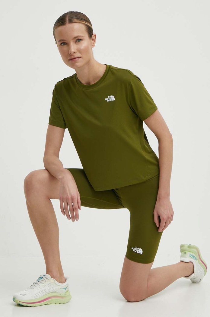 The North Face szorty sportowe NF0A87JUPIB1 zielony SS24