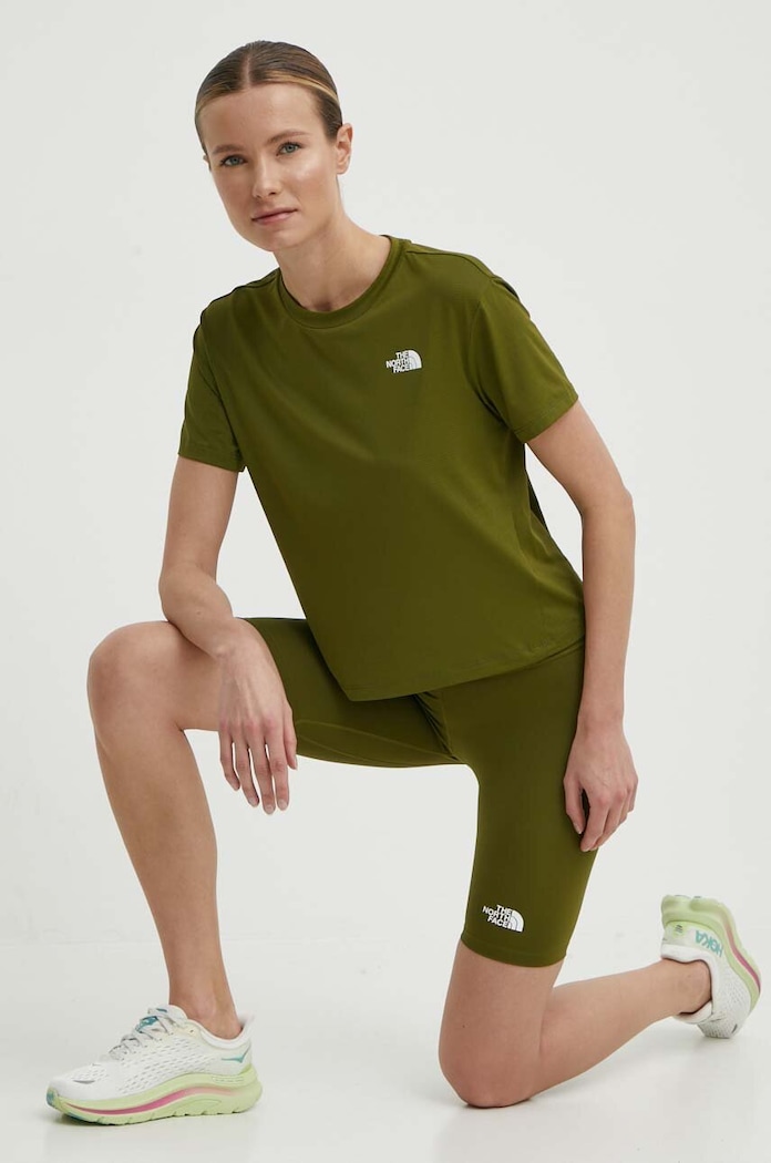 The North Face szorty sportowe NF0A87JUPIB1 zielony SS24