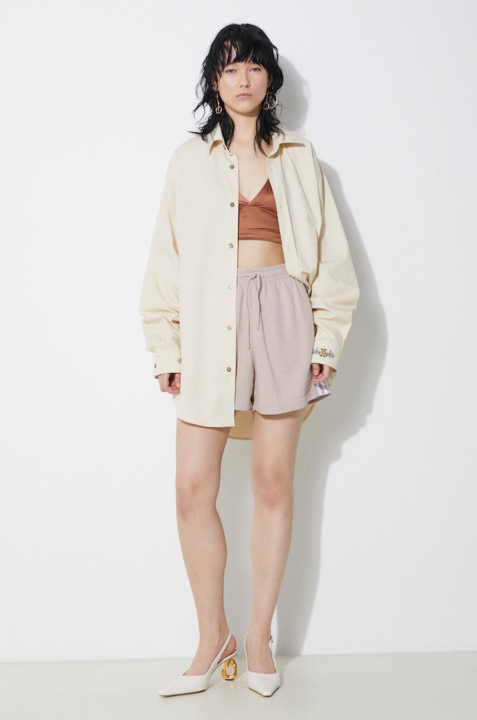 adidas Originals shorts 3 Stripe Short French Terry IP0694 beige SS24
