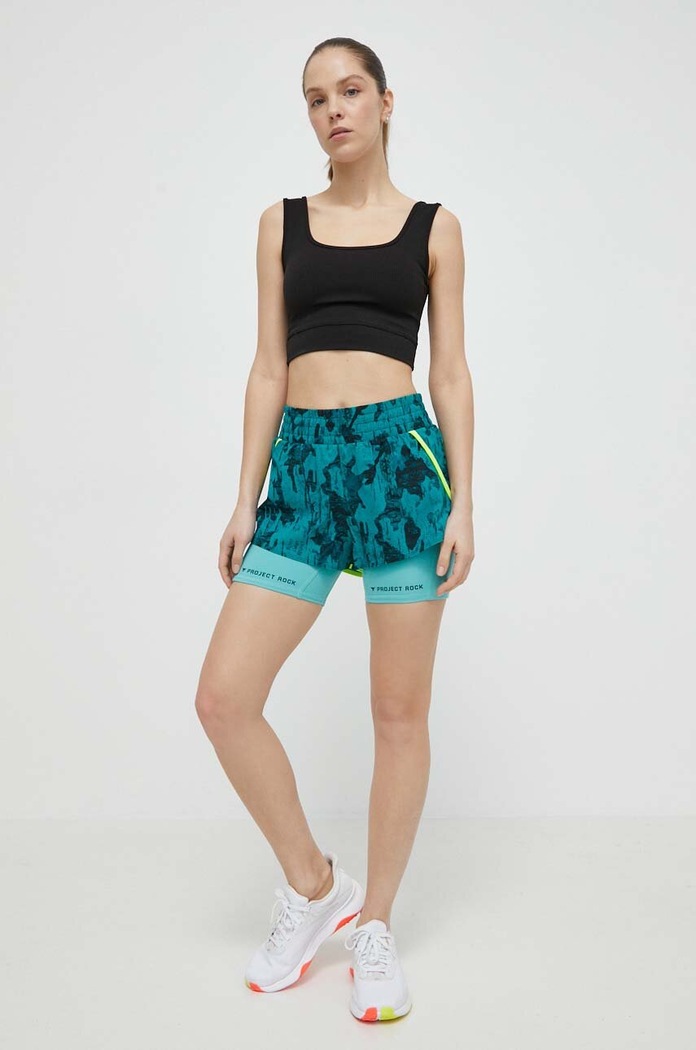 Under Armour Pantaloni scurți de antrenament Project Rock 1384202 verde SS24
