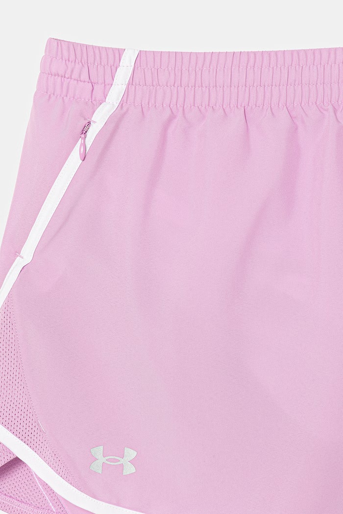Odzież Under Armour szorty sportowe damskie Fly By 1382438 różowy