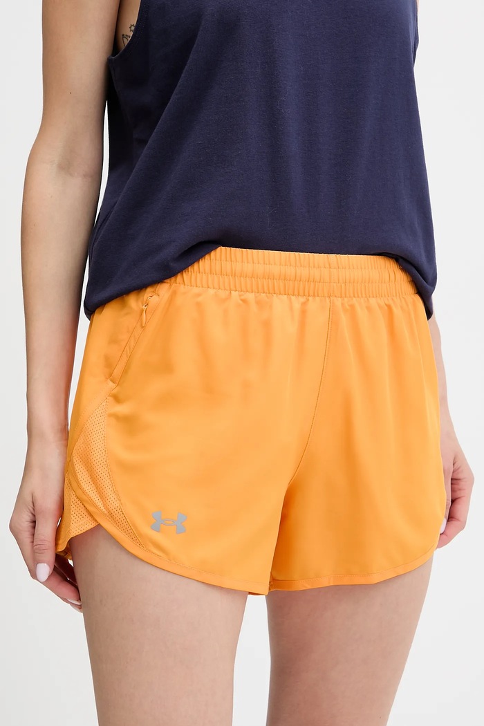 Under Armour pantaloni scurți sport pentru femei Fly By panza portocaliu 1382438