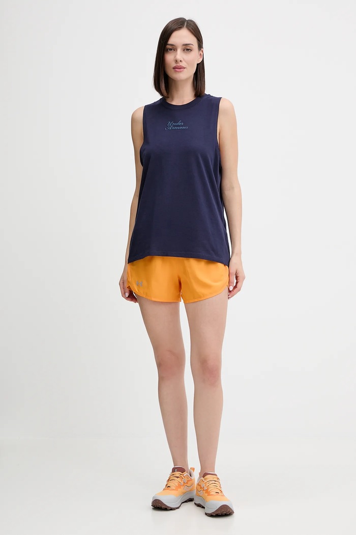 Under Armour pantaloni scurți sport pentru femei Fly By 1382438 portocaliu SS26