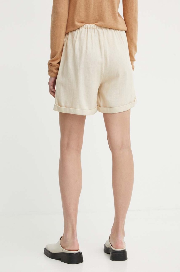 Oblačila Lanene kratke hlače By Malene Birger Q72281009 bež