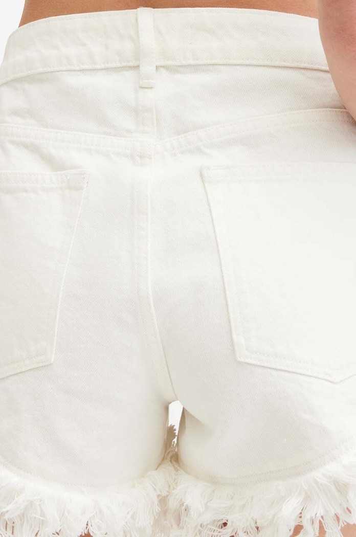 Дънков къс панталон от памук AllSaints ASTRID FRAY SHORT бял W074EA