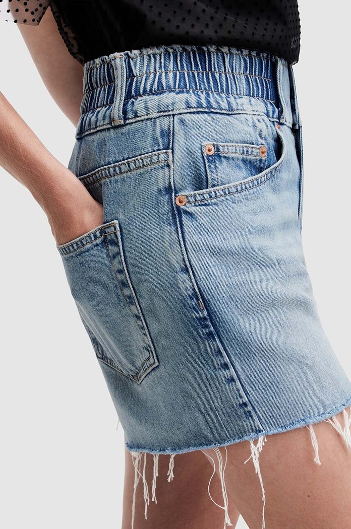 Τζιν σορτς AllSaints HAILEY DENIM SHORT μπλε W006EA