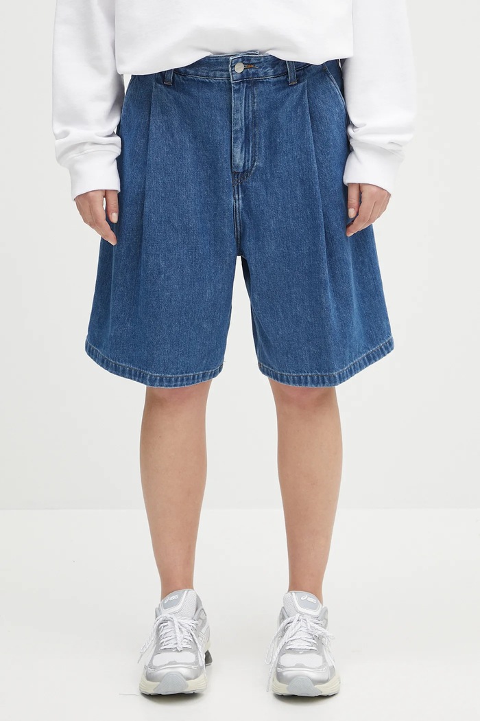 Дънков къс панталон Carhartt WIP W' Alta Short текстил син I033345.106