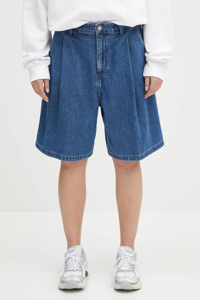 Дънков къс панталон Carhartt WIP W' Alta Short текстил син I033345.106