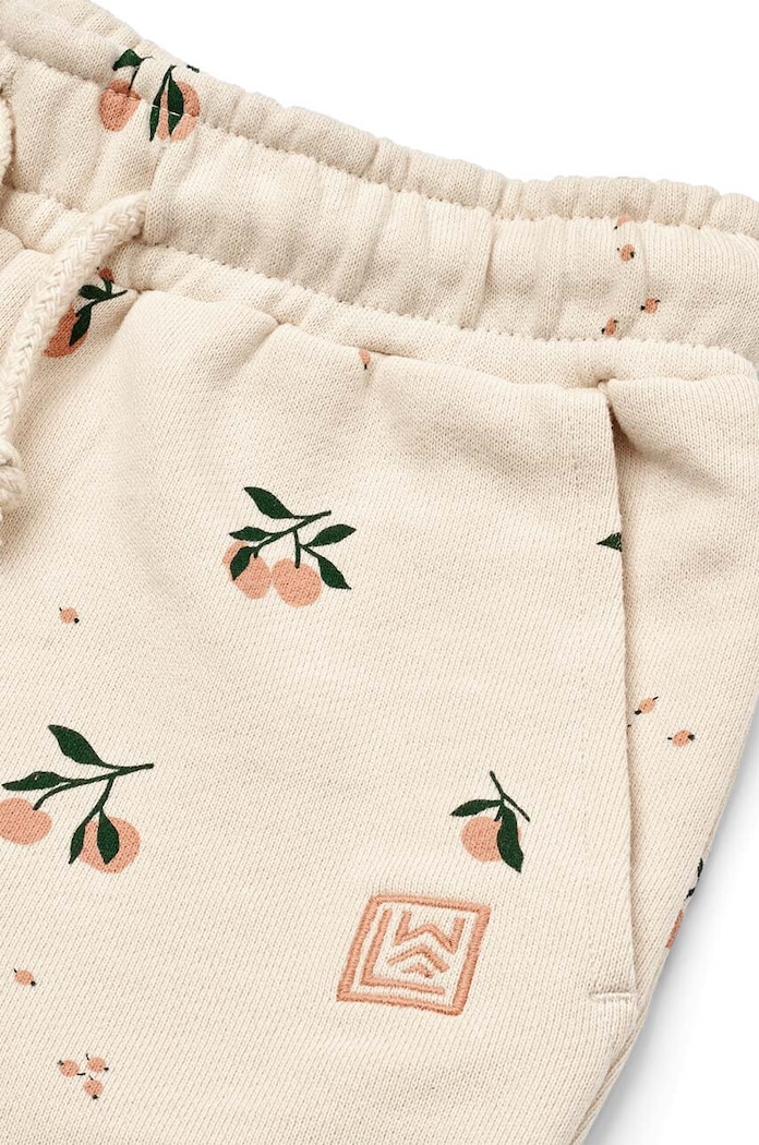 Liewood szorty bawełniane dziecięce Gram Printed Sweatshorts różowy LW17097