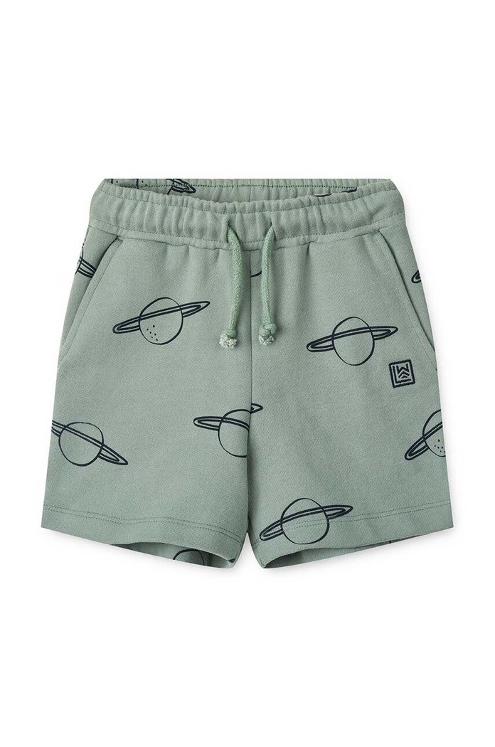 Dječje pamučne kratke hlače Liewood Gram Printed Sweatshorts LW17097 tirkizna SS24