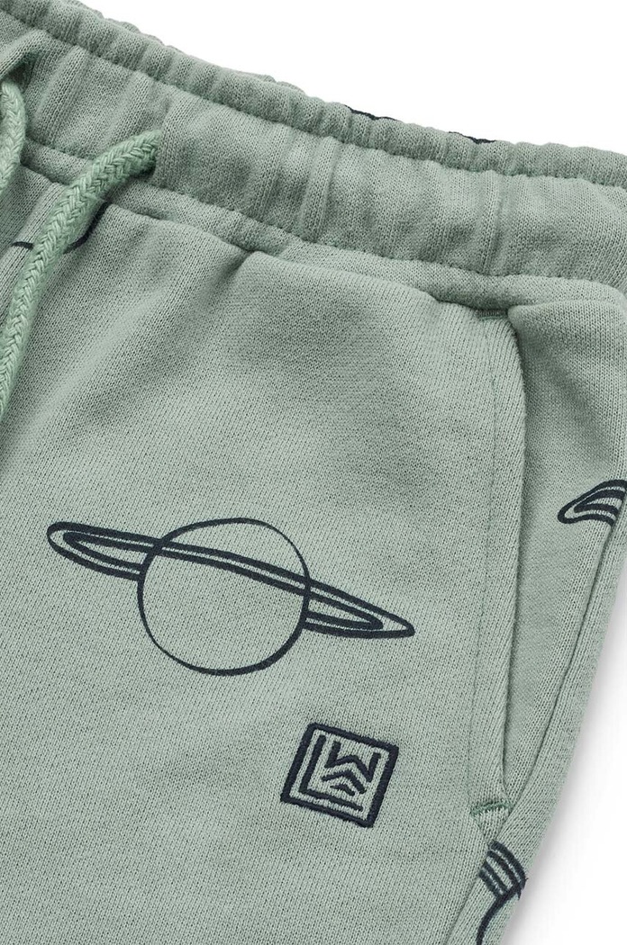 Dječje pamučne kratke hlače Liewood Gram Printed Sweatshorts tirkizna LW17097