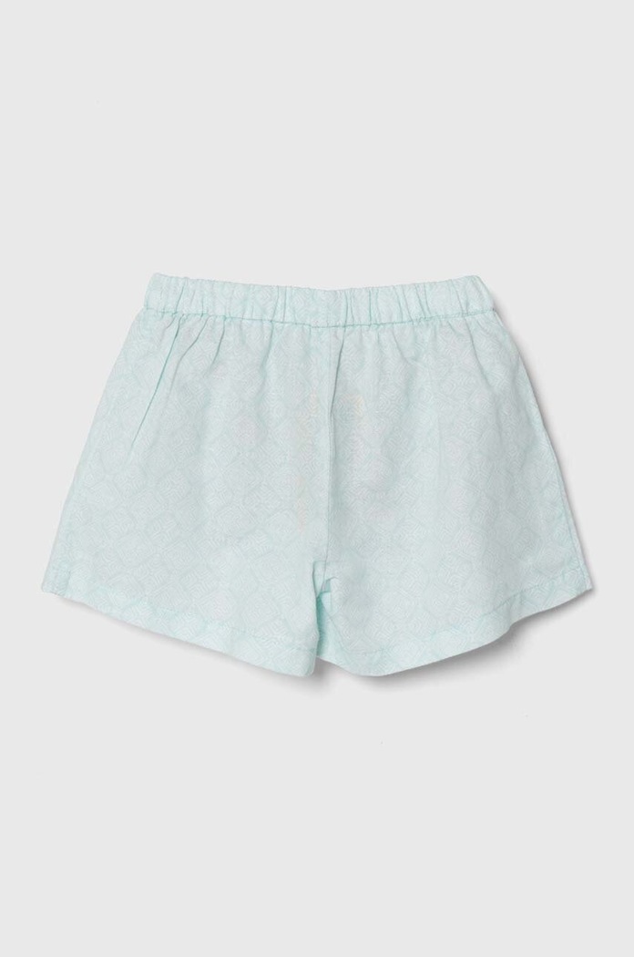 Dječje lanene kratke hlače United Colors of Benetton 4YP7G901K.P.Seasonal plava SS24