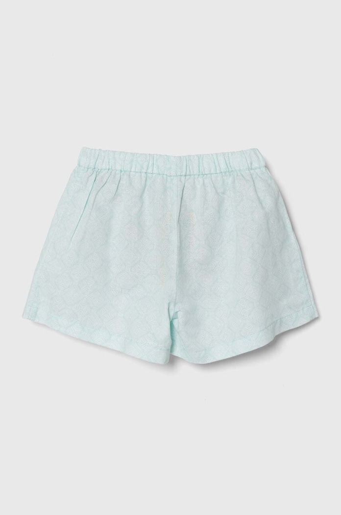 Dječje lanene kratke hlače United Colors of Benetton 4YP7G901K.P.Seasonal plava SS24