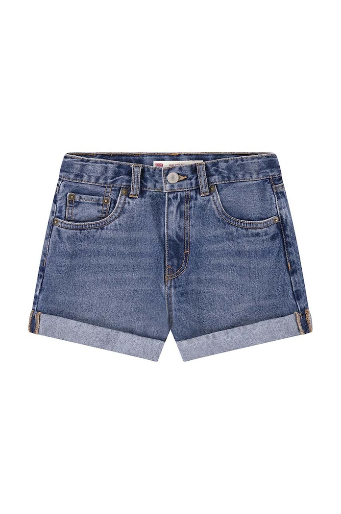 Детски дънков къс панталон Levi's памук син 3EK075
