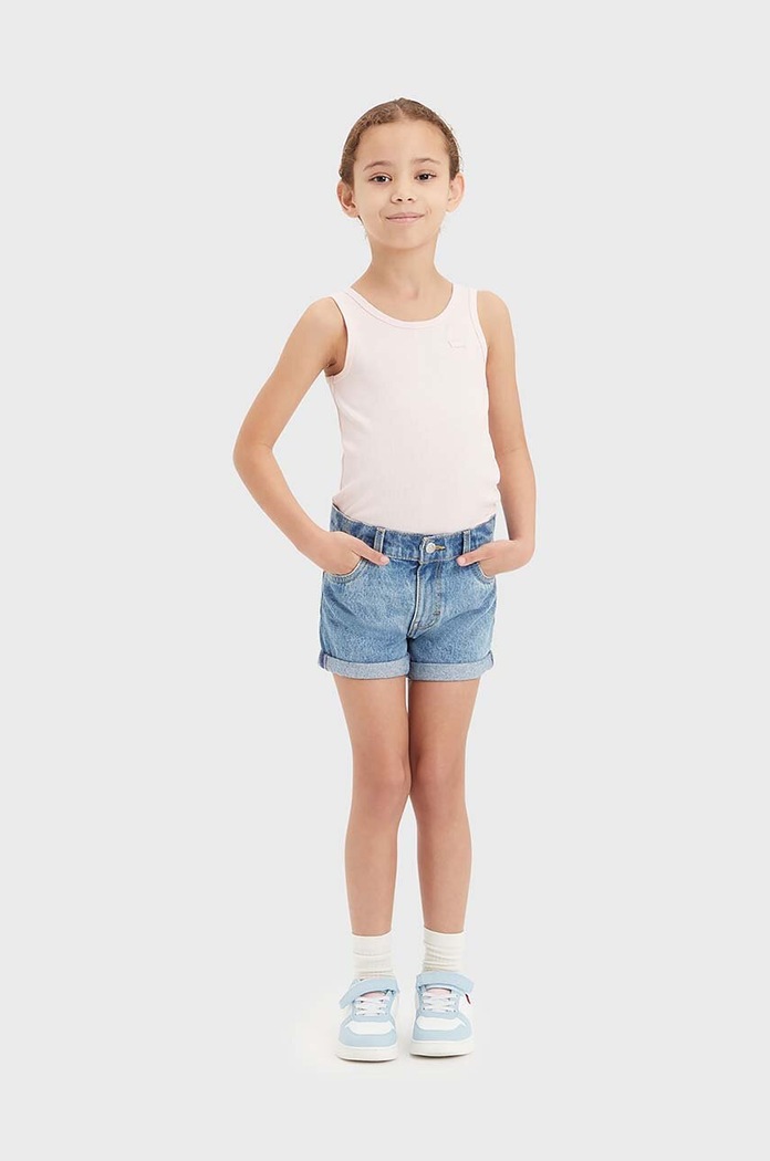 Levi's szorty jeansowe dziecięce bawełna niebieski 3EK075