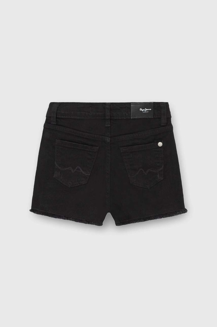 Παιδικό σορτς τζιν Pepe Jeans A-LINE SHORT HW JR PG800861XG8 μαύρο SS24