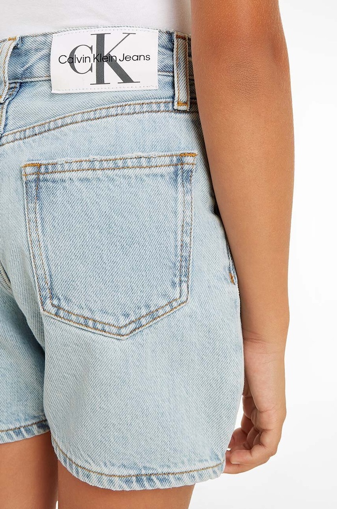Детски дънков къс панталон Calvin Klein Jeans IG0IG02369.PPYH син