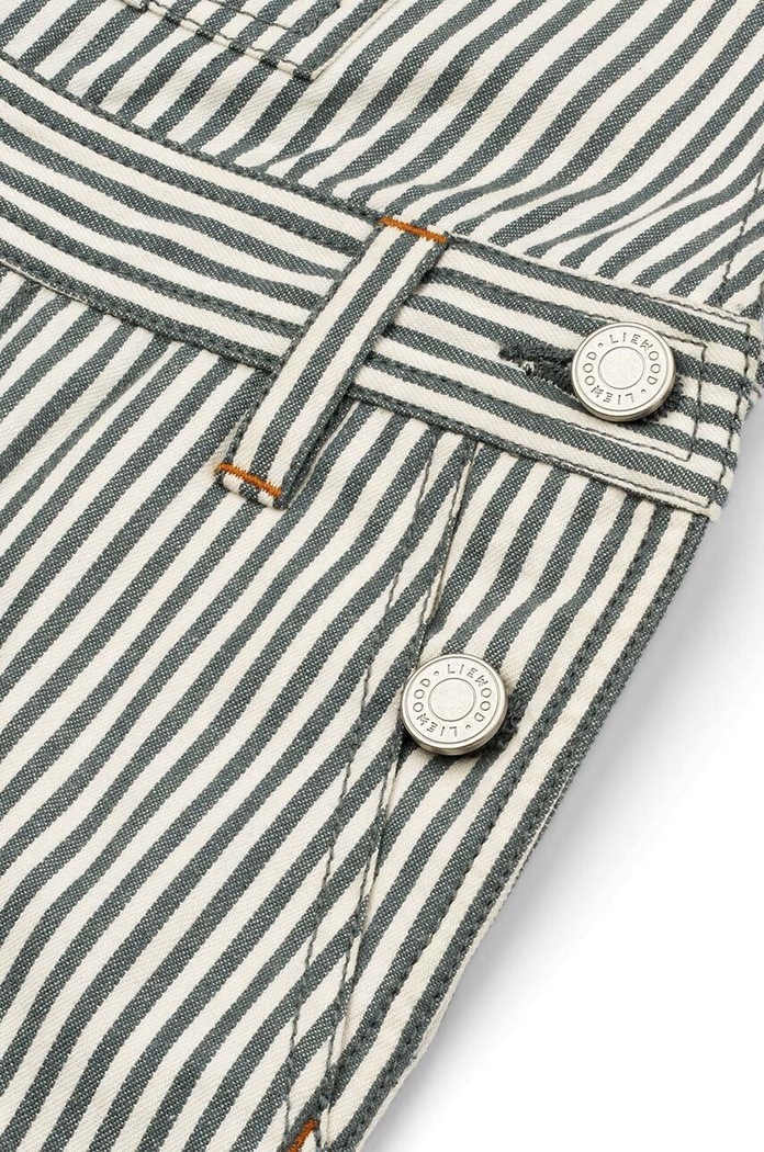 Dječje pamučne tregerice Liewood Venedict Stripe Dungaree plava LW18846