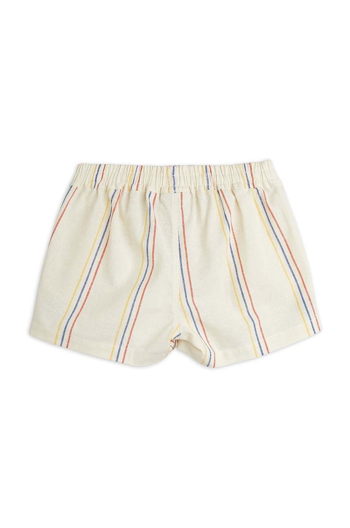 Mini Rodini szorty z domieszką lnu dziecięce 2423010111 biały SS24