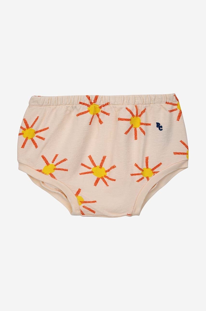 Bobo Choses pantaloni scurți din bumbac pentru bebeluși 124AB069 bej SS24