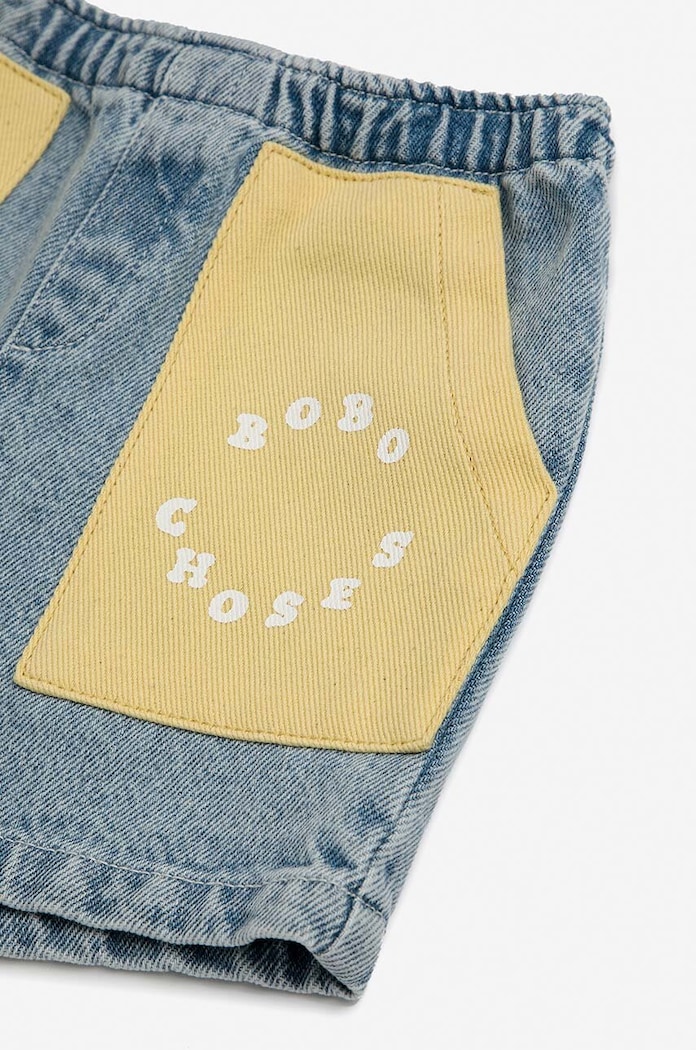 Bobo Choses szorty bawełniane niemowlęce niebieski 124AB081