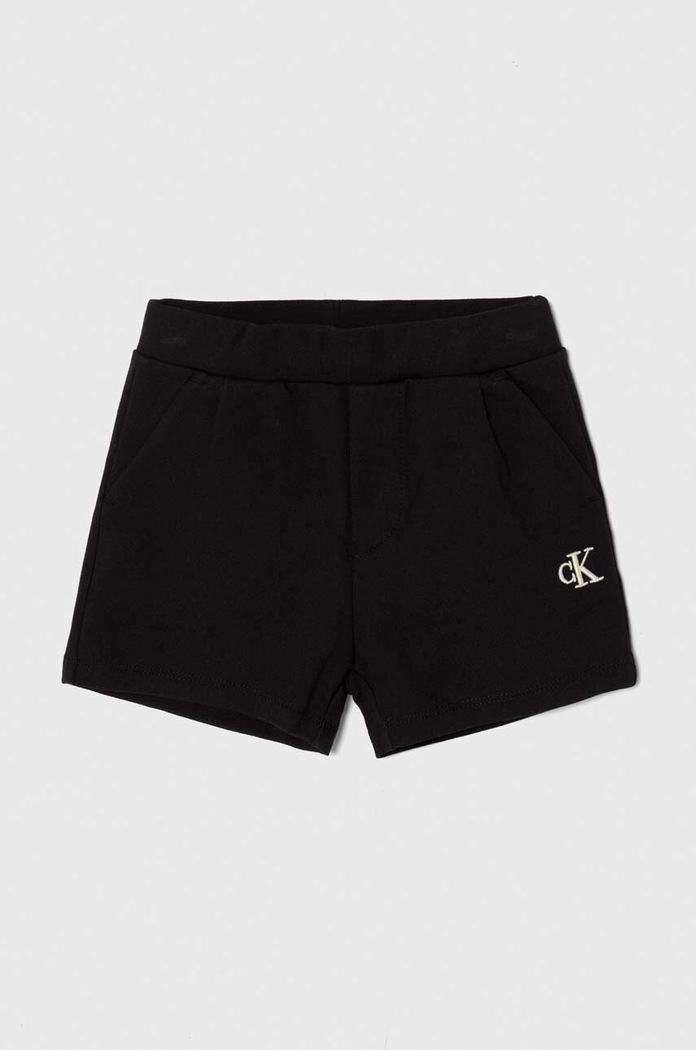 Παιδικό σορτς Calvin Klein Jeans με ελαστάν μαύρο IN0IN00174.PPYH