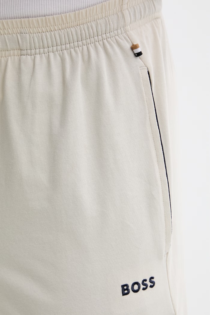 BOSS pantaloni scurți loungewear pentru bărbați, din bumbac cu elastan Mix&Match Short CW bej 50515314