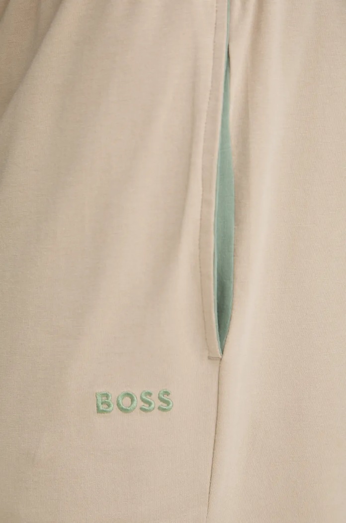 BOSS loungewear šortky pánské bavlněné s elastanem Mix&Match Short CW béžová 50515314