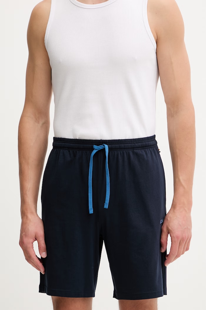 BOSS loungewear kratke hlače moške iz bombaža z elastanom Mix&Match Short CW mornarsko modra 50515314