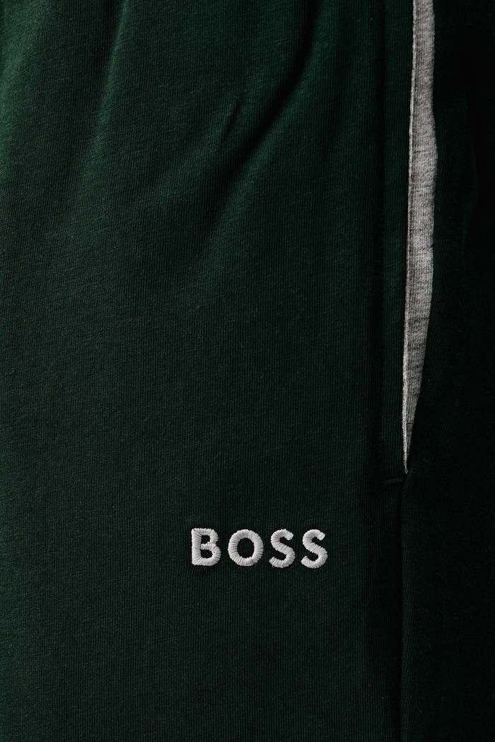 Домашен къс панталон мъжки от памук с еластан Mix&Match Short CW BOSS 50515314 зелен