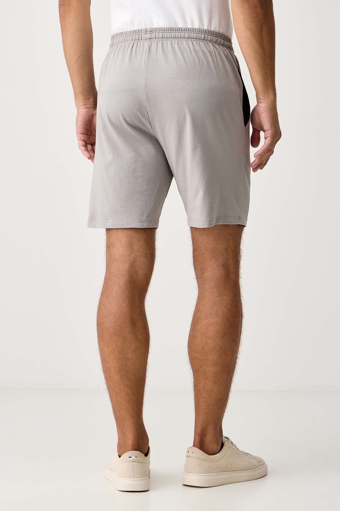 Дрехи BOSS Домашен къс панталон мъжки от памук с еластан Mix&Match Short CW 50515314 бежов