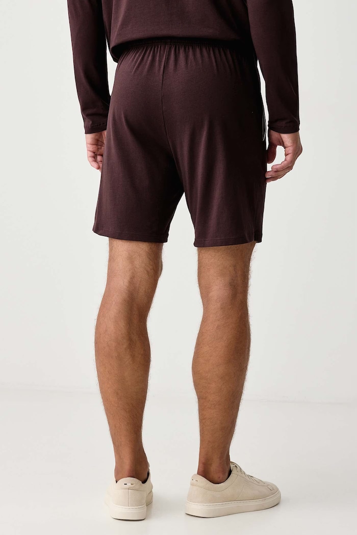 Дрехи BOSS Домашен къс панталон мъжки от памук с еластан Mix&Match Short CW 50515314 кафяв