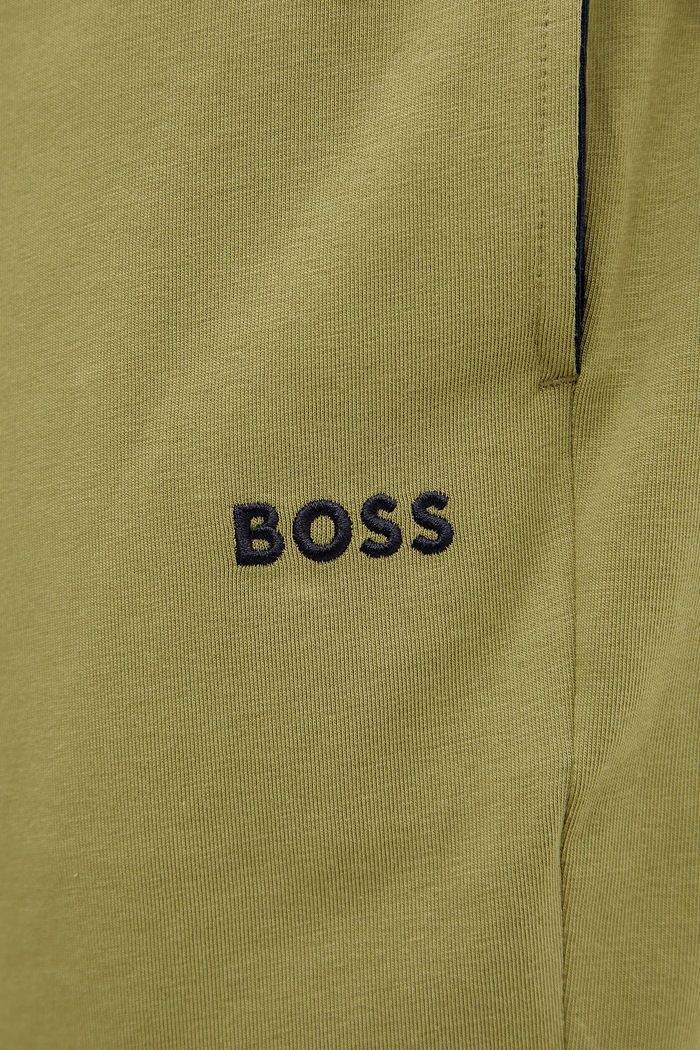 BOSS szorty lounge męskie bawełniane z elastanem Mix&Match Short CW zielony 50515314