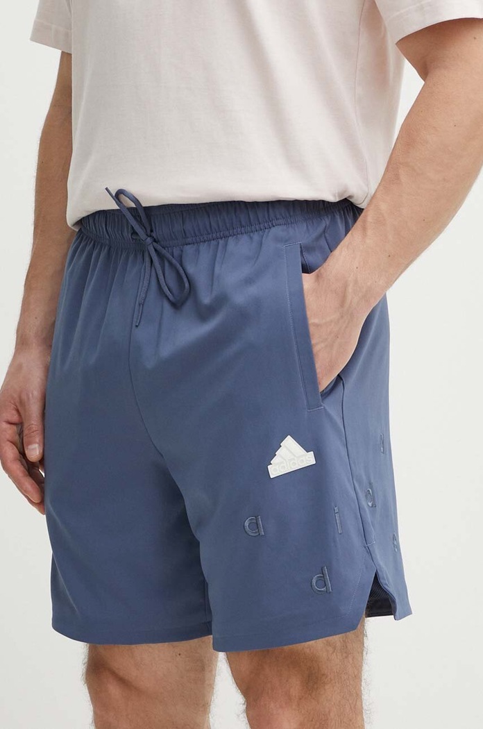 Шорти adidas тканина блакитний IS1485