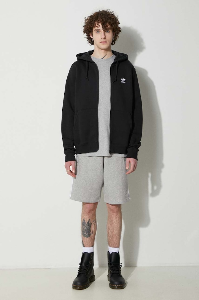 adidas Originals pantaloni scurți din bumbac Adicolor 3-Stripes IU2340 gri SS24