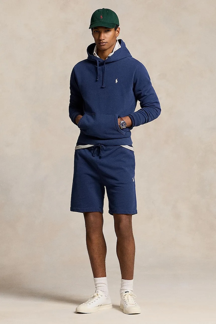 Bavlněné šortky Polo Ralph Lauren pletenina námořnická modř 710934602