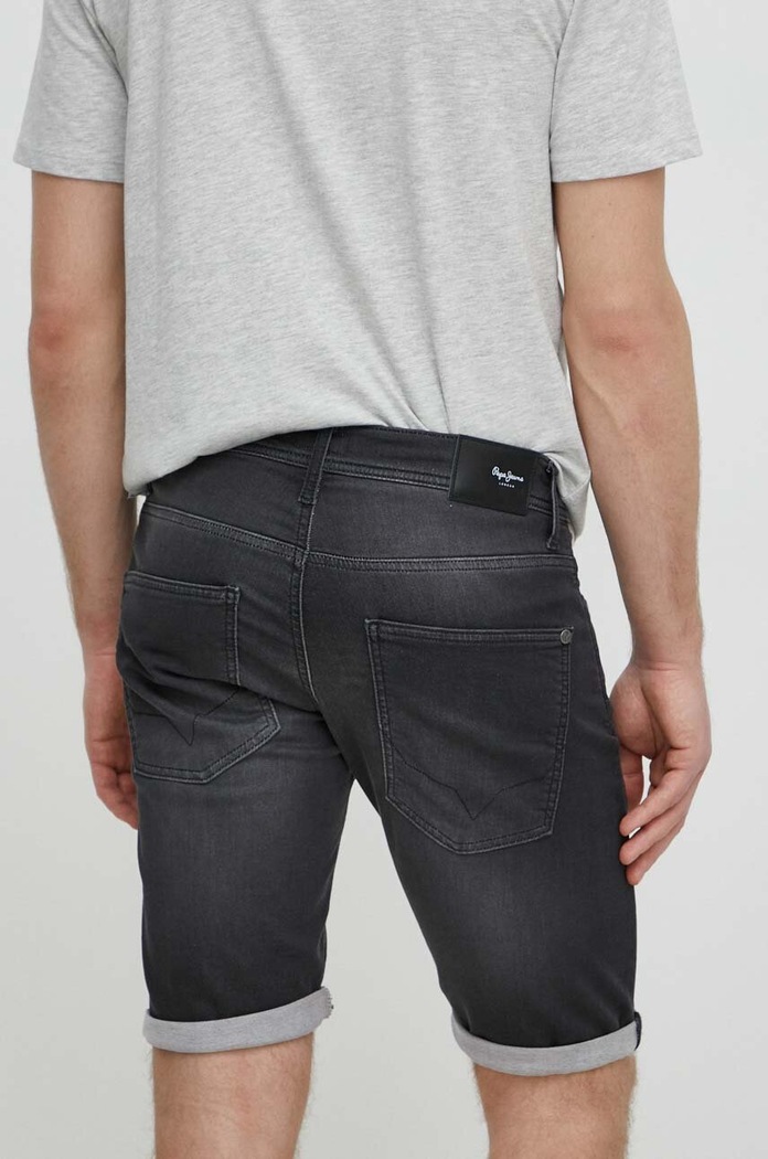 Îmbrăcăminte Pepe Jeans Pantaloni scurti jeans SLIM GYMDIGO SHORT PM801075XG7 negru