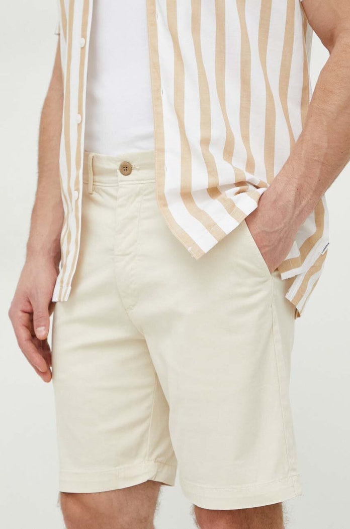 Pepe Jeans rövidnadrág elasztánnal bézs PM801092