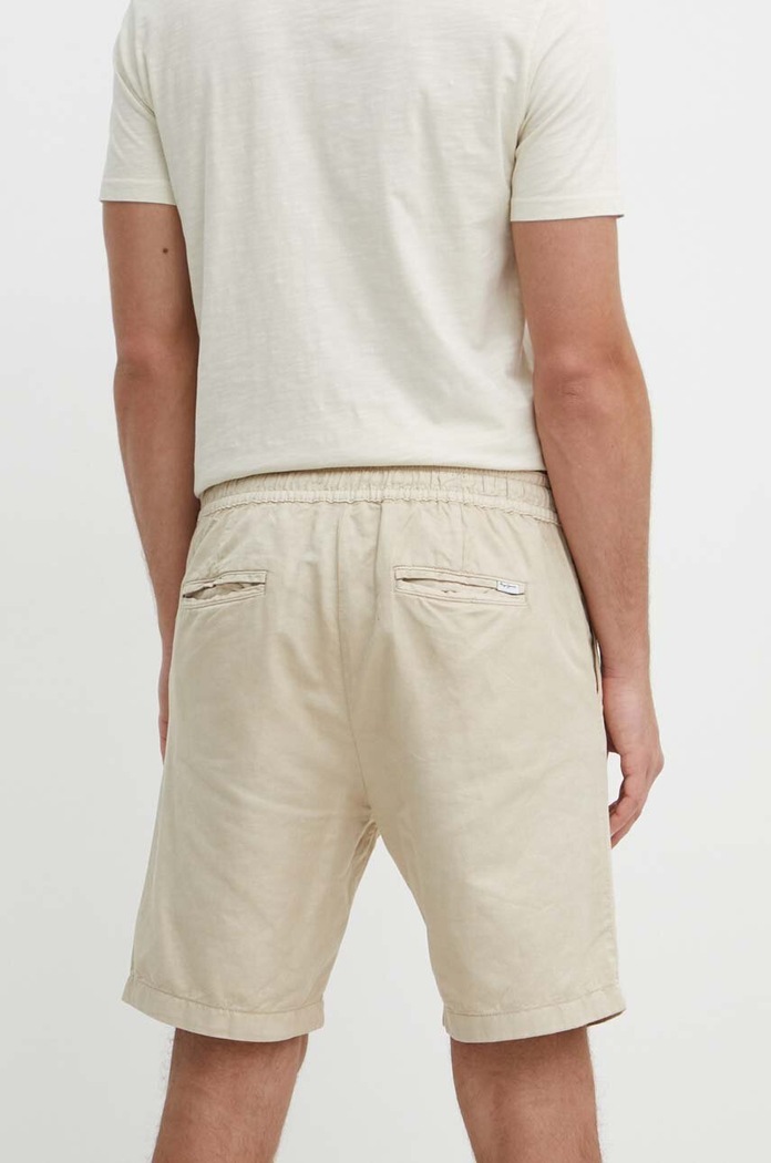 Oblečenie Pepe Jeans Ľanové šortky Pepe Jeans RELAXED LINEN SMART SHORTS PM801093 béžová