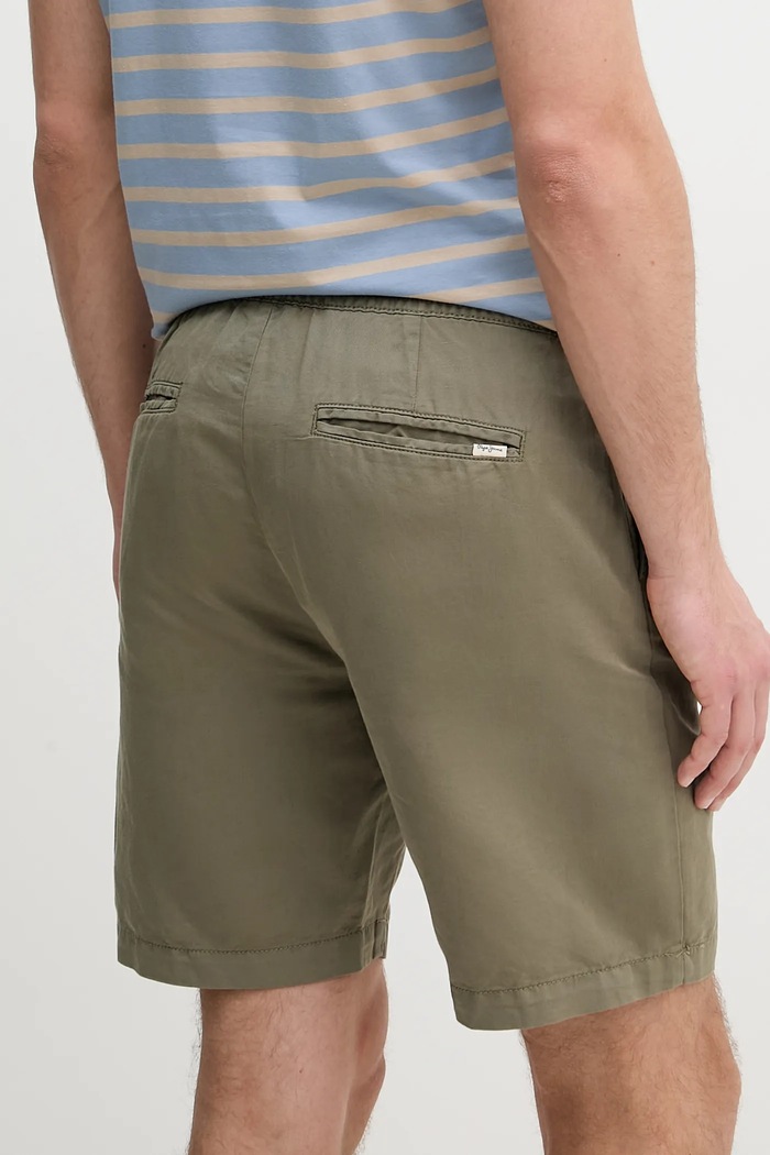 Ρούχα Σορτς από λινό Pepe Jeans RELAXED LINEN SMART SHORTS PM801093 πράσινο