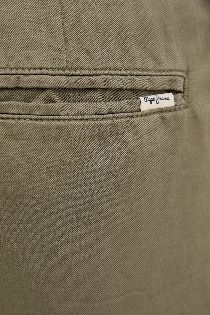 Σορτς από λινό Pepe Jeans RELAXED LINEN SMART SHORTS πράσινο PM801093