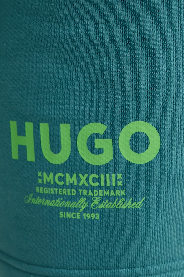 HUGO Blue къс панталон тип анцуг мъжки от памук Nomario тюркоазен 50510728