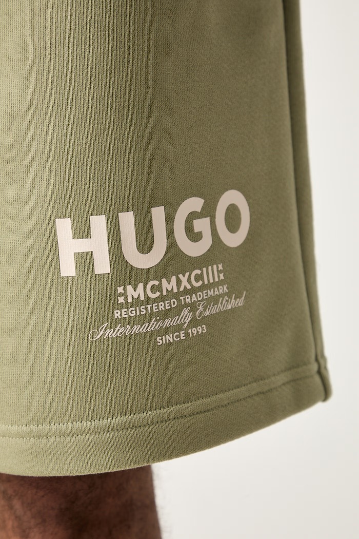 HUGO Blue szorty dresowe męskie bawełniane Nomario zielony 50510728