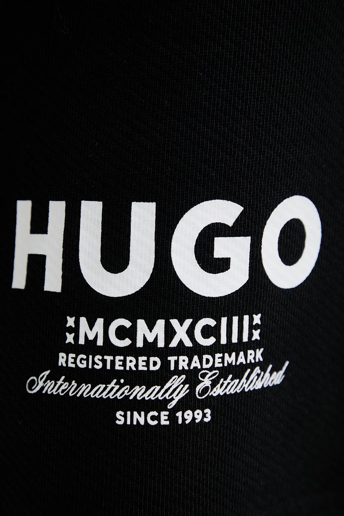 HUGO Blue σορτς επίσημα ανδρικά βαμβακερά Nomario μαύρο 50510728
