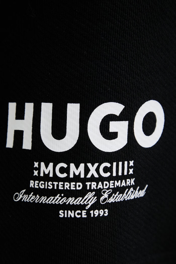 HUGO Blue σορτς επίσημα ανδρικά βαμβακερά Nomario μαύρο 50510728