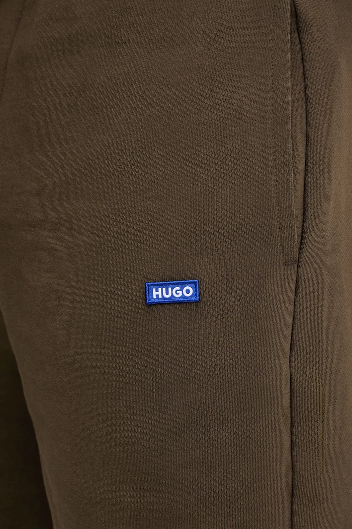HUGO Blue teplákové šortky pánske bavlnené Nasensio hnedá 50522364